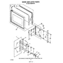 Whirlpool SM988PEPW1 door and latch diagram