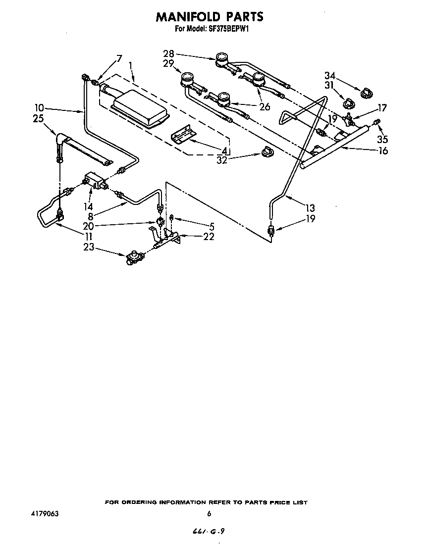 Whirlpool SF375BEPW1 manifold diagram