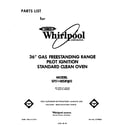 Whirlpool SF514ESRW0 front cover diagram