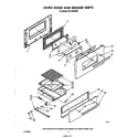Whirlpool SF514ESRW0 oven door and broiler diagram