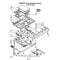 Whirlpool SF514ESRW0 cook top and manifold diagram