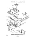 Whirlpool SF010ESRW0 cook top and manifold diagram