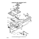 Whirlpool SF335ESRW0 cook top and manifold diagram