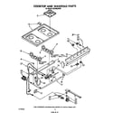Whirlpool SF305EERW0 cook top and manifold diagram