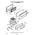 Whirlpool SF305ESRW0 oven door and broiler diagram