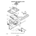 Whirlpool SF0100SRW0 cooktop and manifold diagram