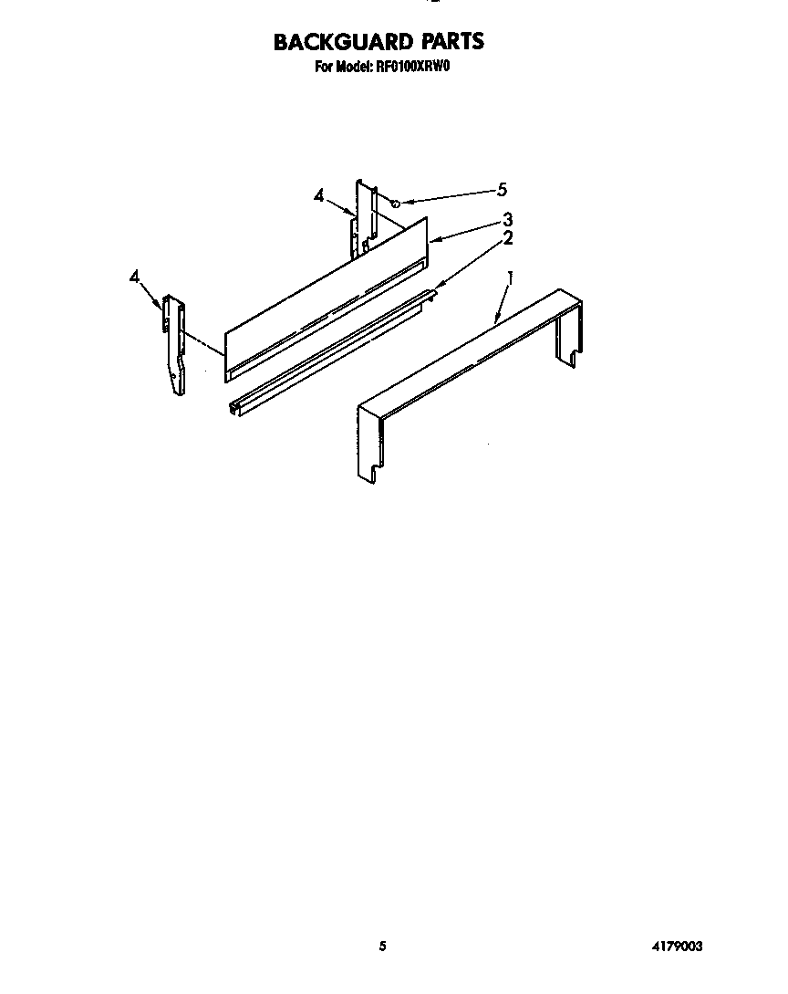 Whirlpool RF0100XRW0 backguard diagram