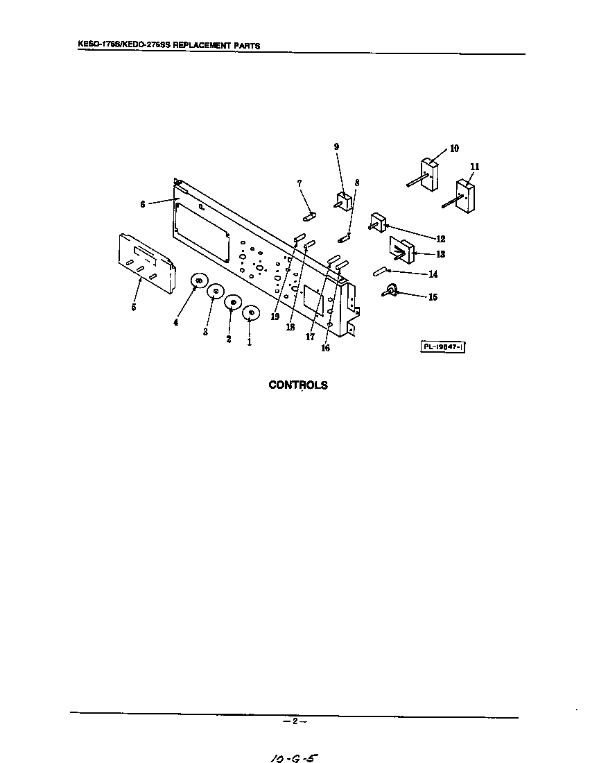 KitchenAid KESO176S controls diagram