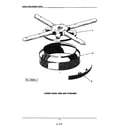 KitchenAid KDSS21A lower wash arm and strainer diagram