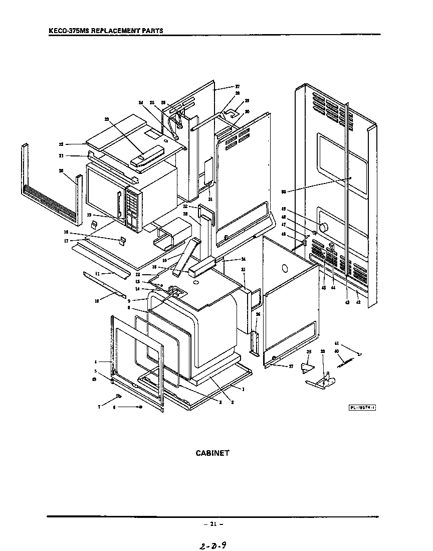 KitchenAid KECO375MS cabinet diagram