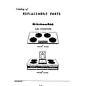 KitchenAid KGCG2240 replacement parts-text only diagram
