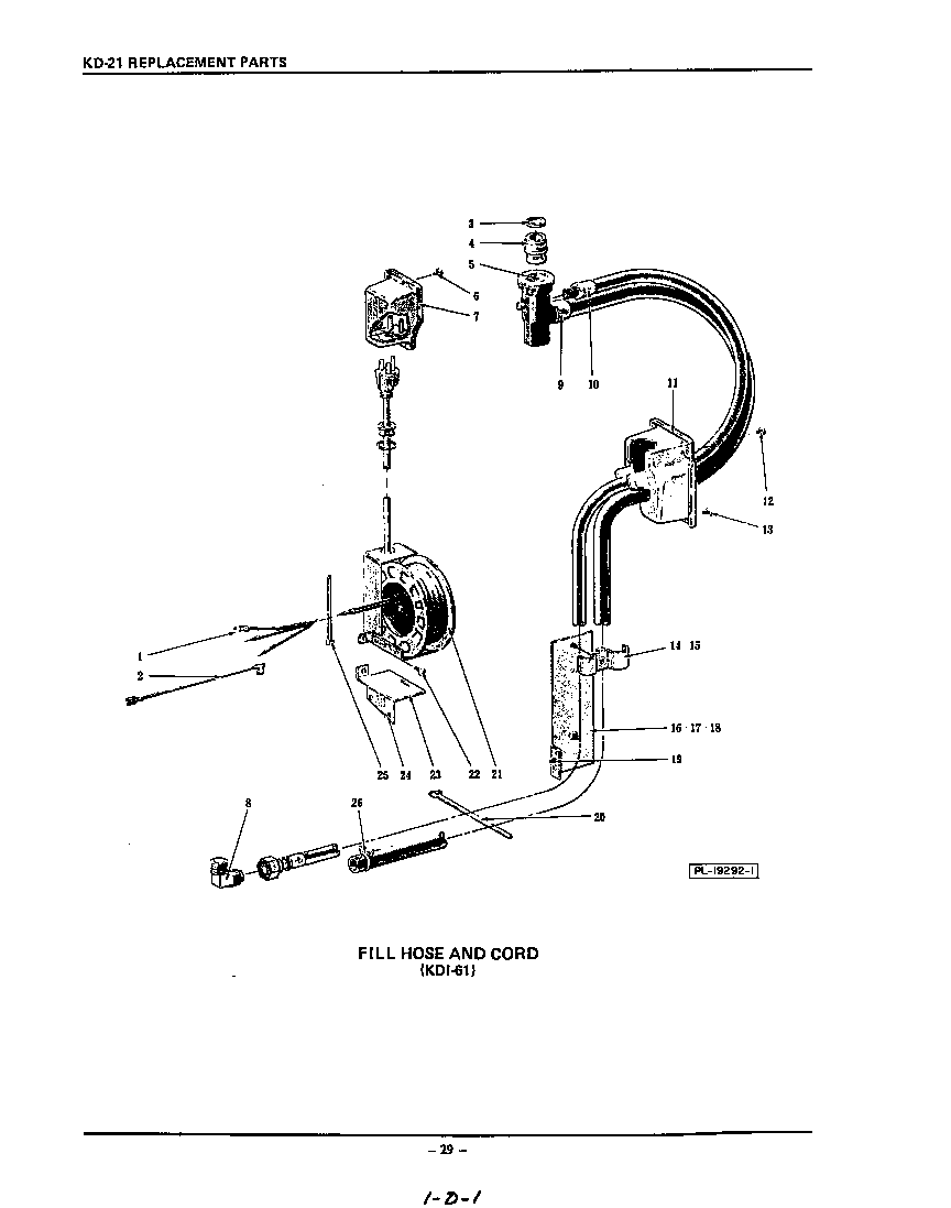 KitchenAid KUDS21CS0 fill hose and cord #kdi-61 diagram