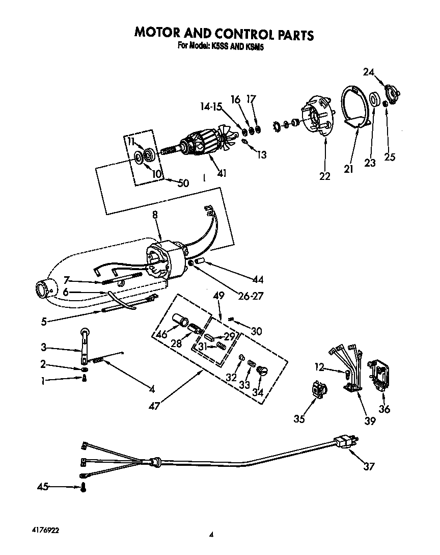 KitchenAid 7K5SS motor and control diagram