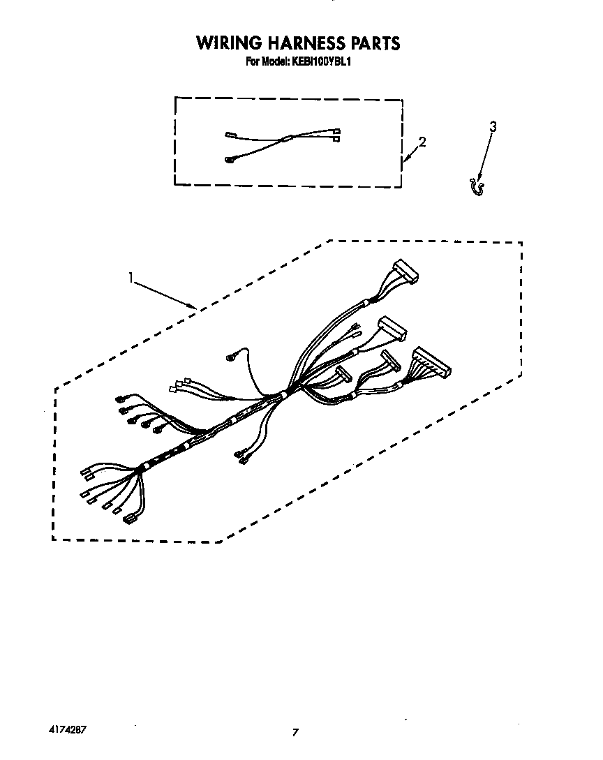 KitchenAid KEBI100YBL1 wiring harness diagram