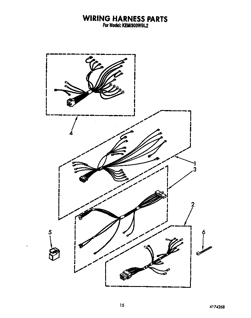 KitchenAid KEMI300WBL2 wiring harness diagram