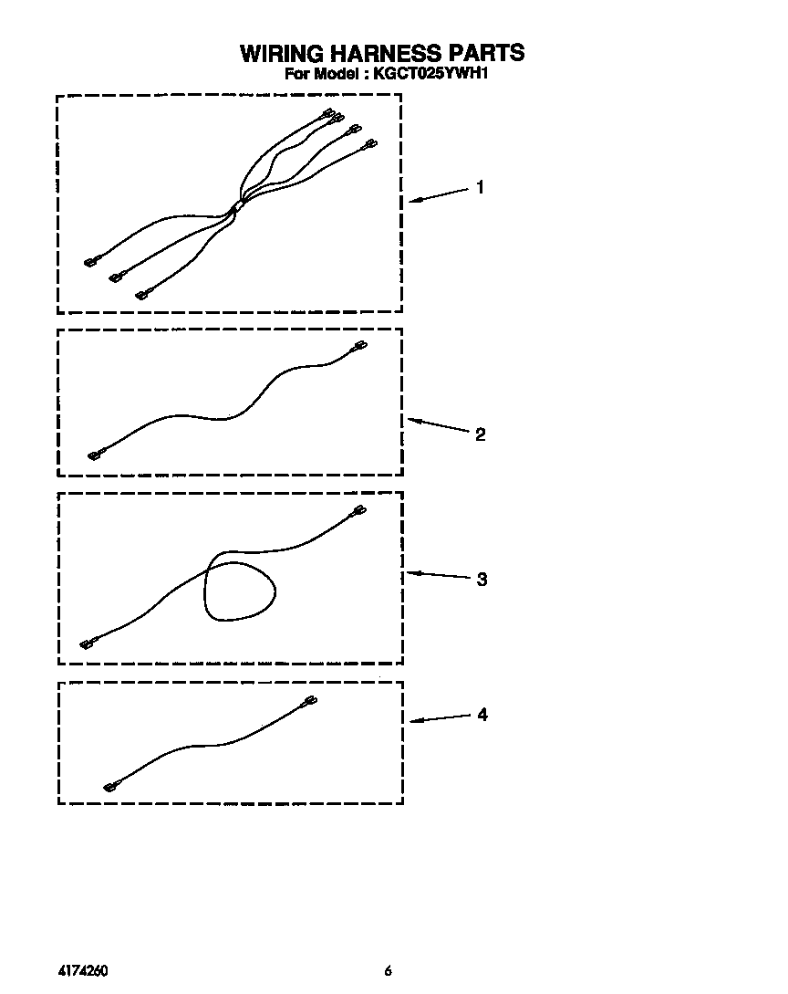 KitchenAid KGCT025YWH1 wiring harness parts diagram