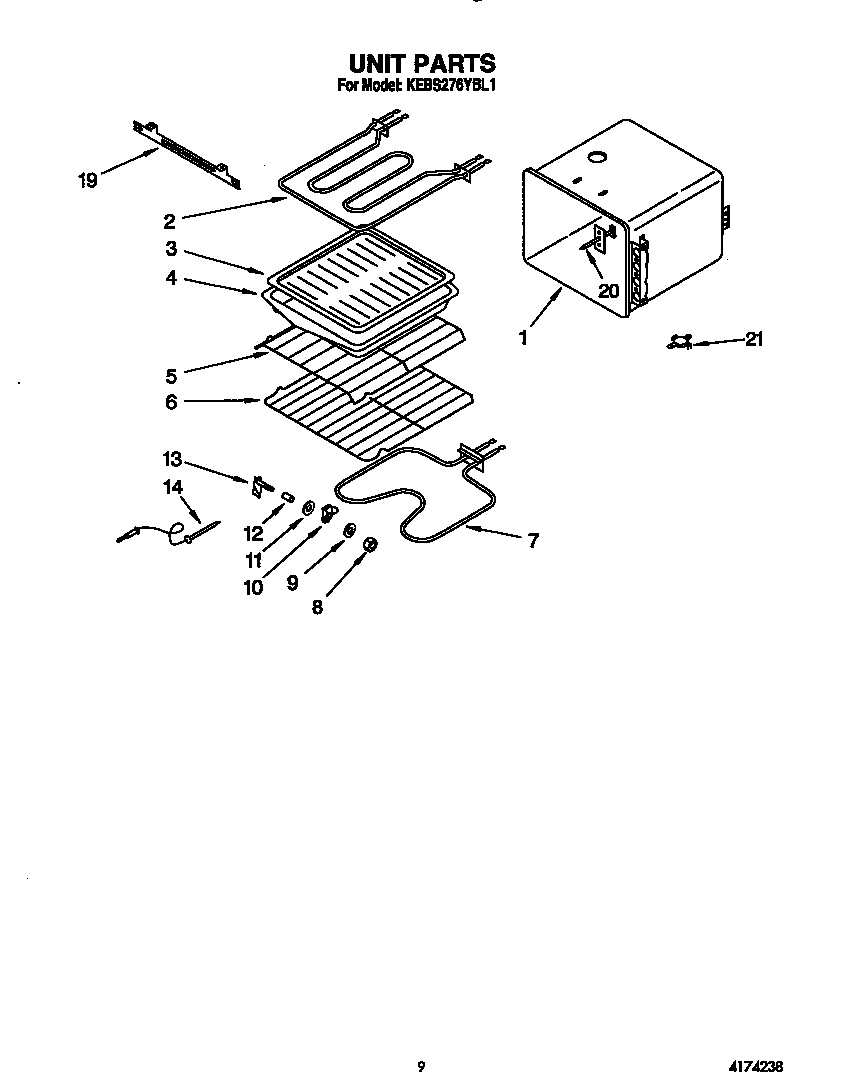 KitchenAid KEBS276YBL1 unit diagram