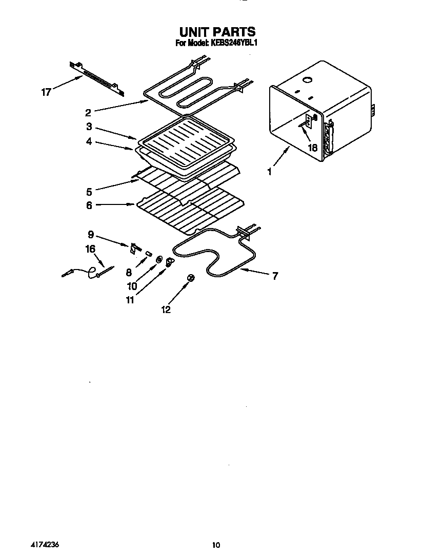 KitchenAid KEBS246YBL1 unit diagram