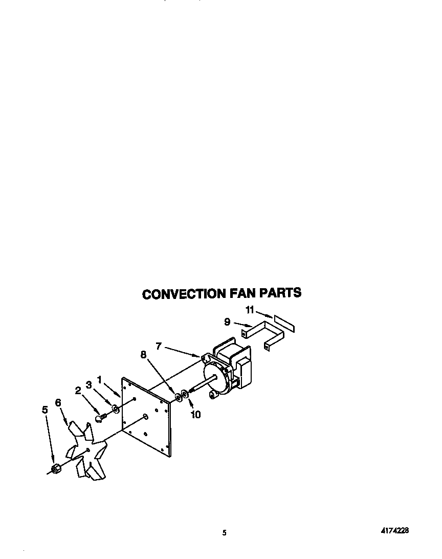 KitchenAid KEMS377XWH2 convection fan diagram