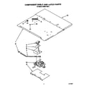 KitchenAid KEMI371XBL2 component shelf and latch diagram