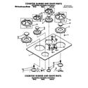 KitchenAid KGCT305XWH2 cooktop,burner,grate diagram