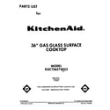KitchenAid KGCT365TWH2 front cover diagram