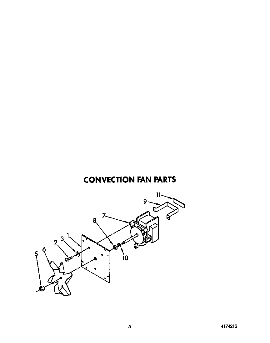 KitchenAid KEBS277YWH0 convection fan diagram