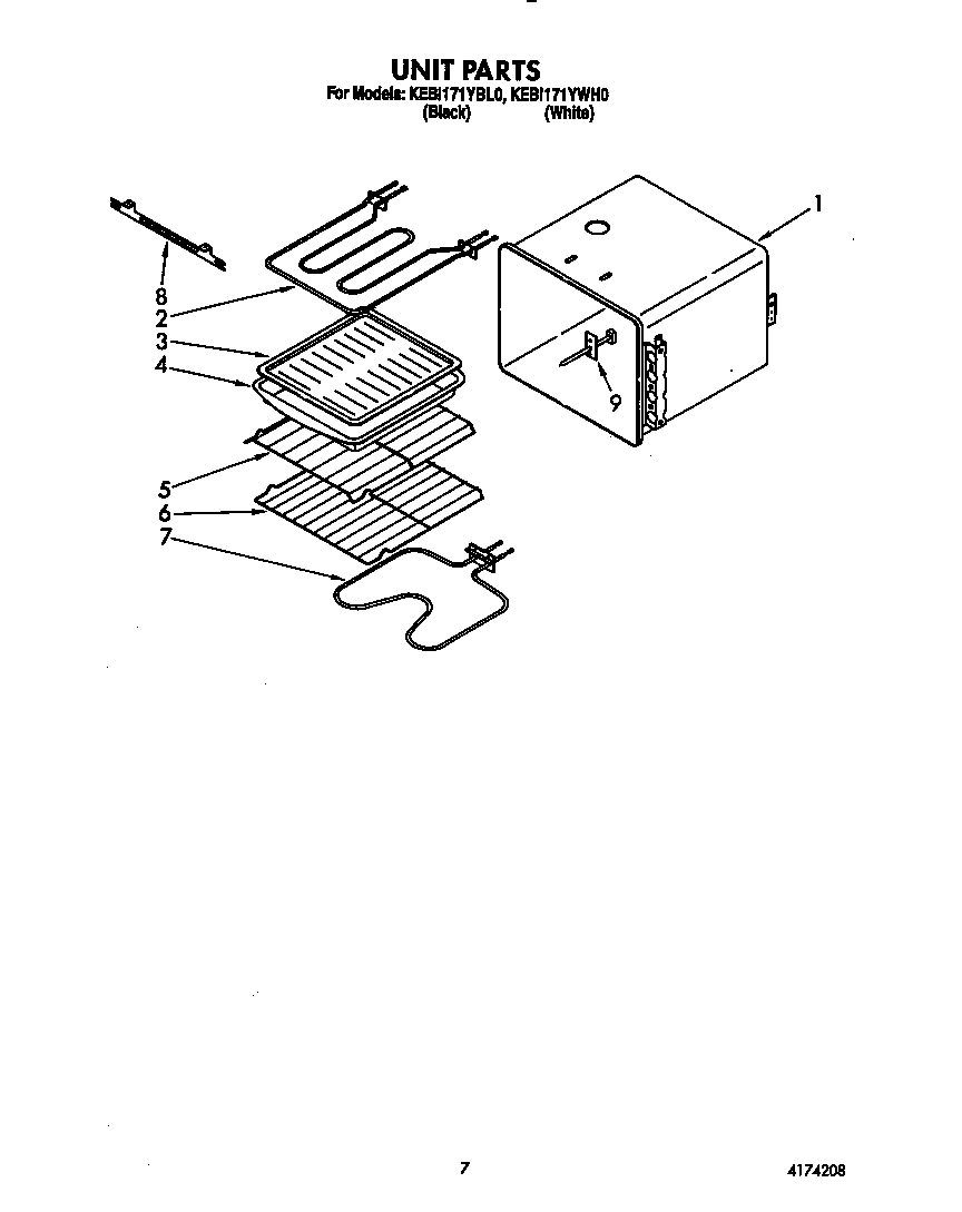 KitchenAid KEBI171YWH0 unit diagram
