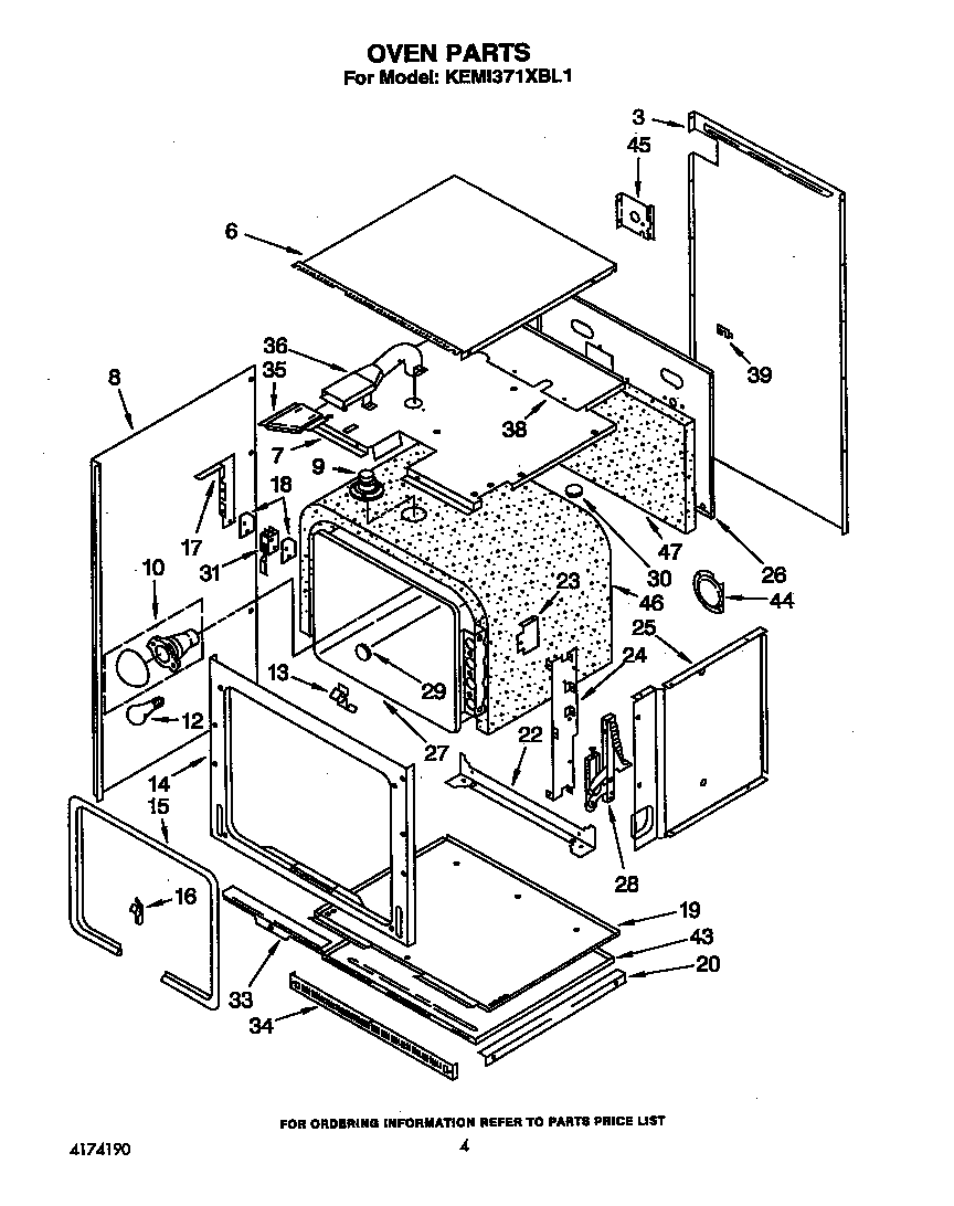KitchenAid KEMI371XBL1 oven diagram