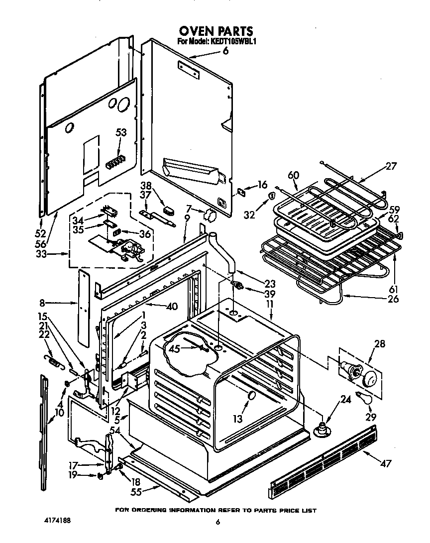 KitchenAid KEDT105WWH1 oven diagram