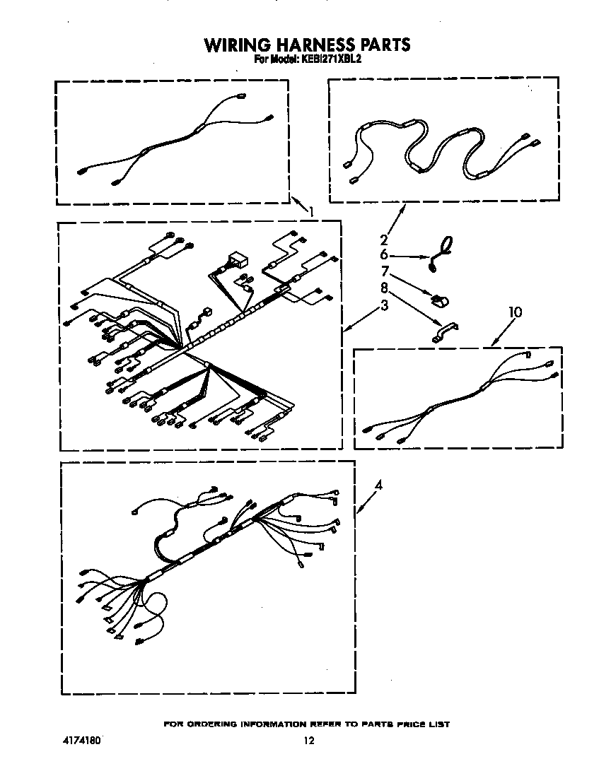 KitchenAid KEBI271XBL2 wiring harness diagram