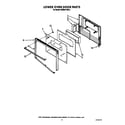 KitchenAid KEBI241XBL2 lower oven door diagram