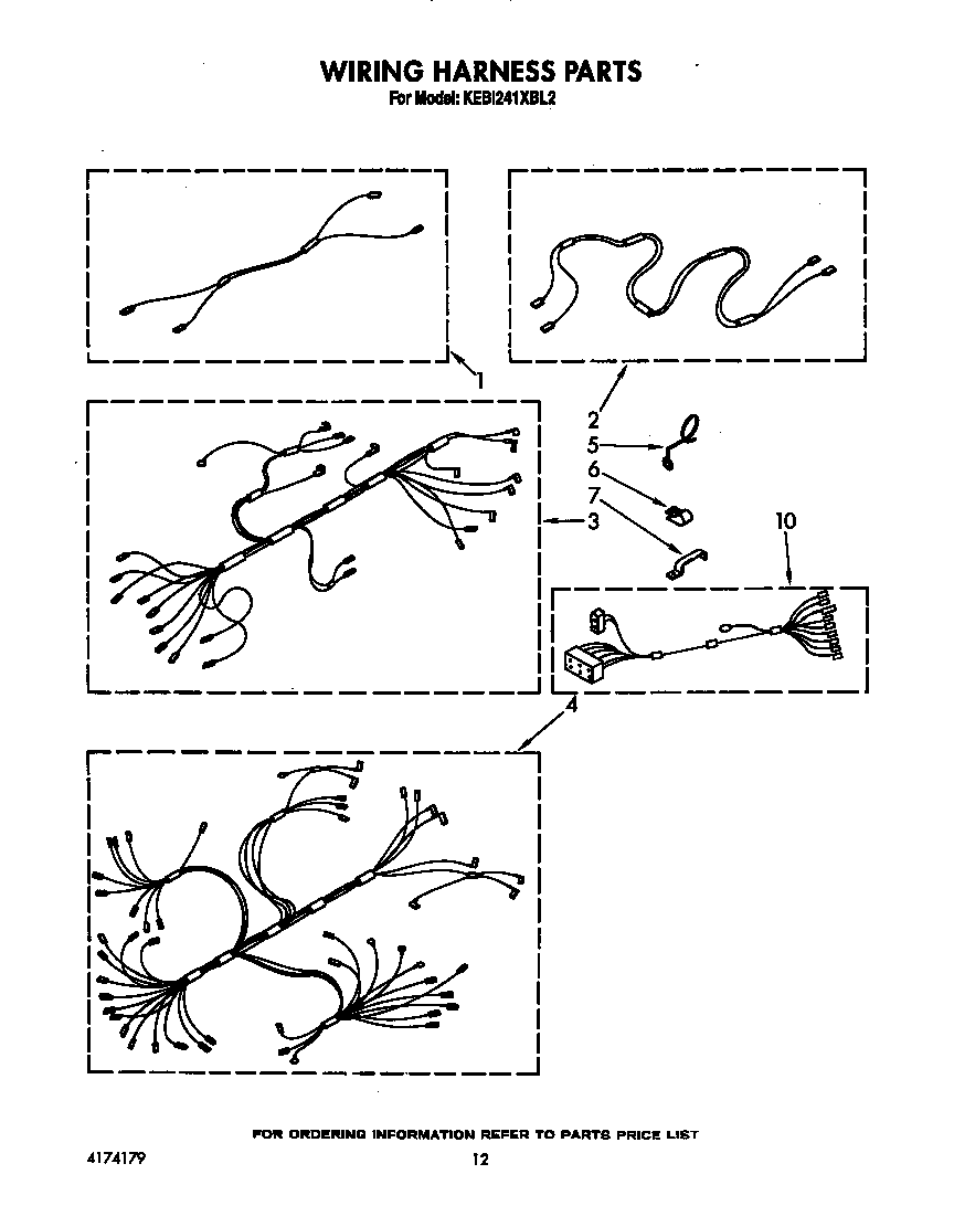 KitchenAid KEBI241XBL2 wiring harness diagram