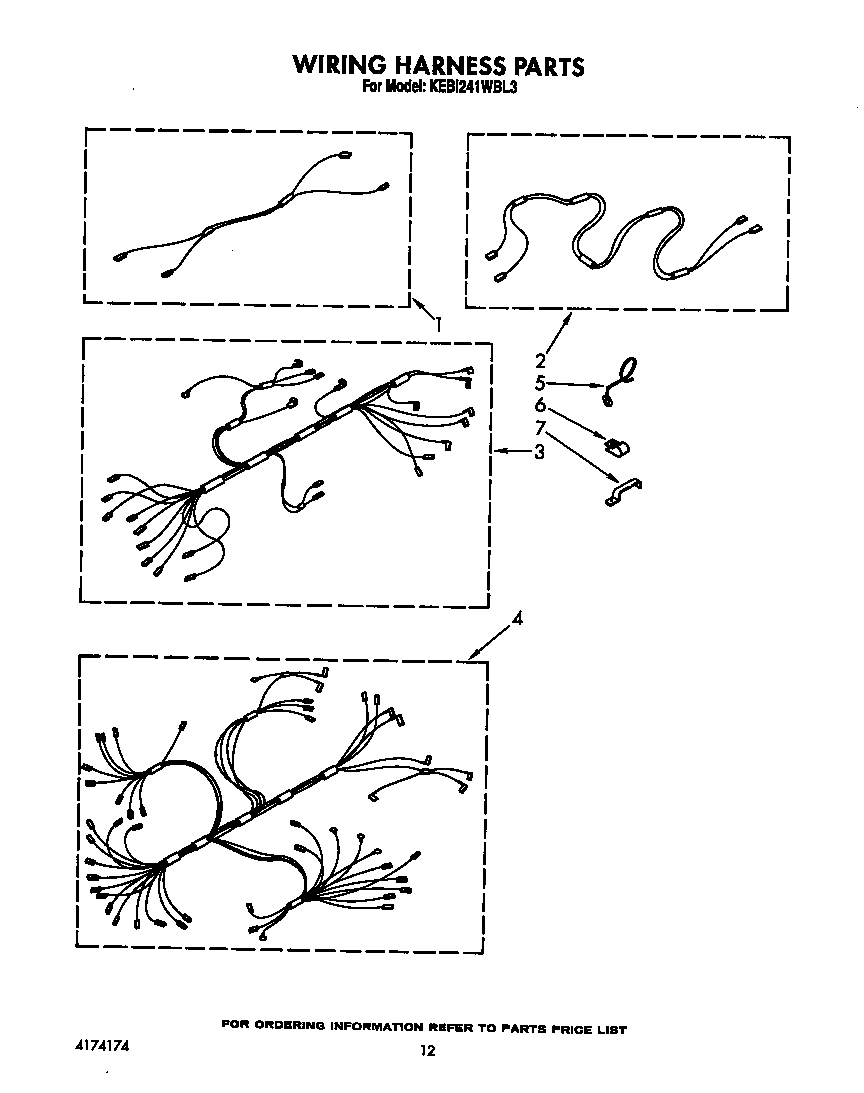 KitchenAid KEBI241WBL3 wiring harness diagram
