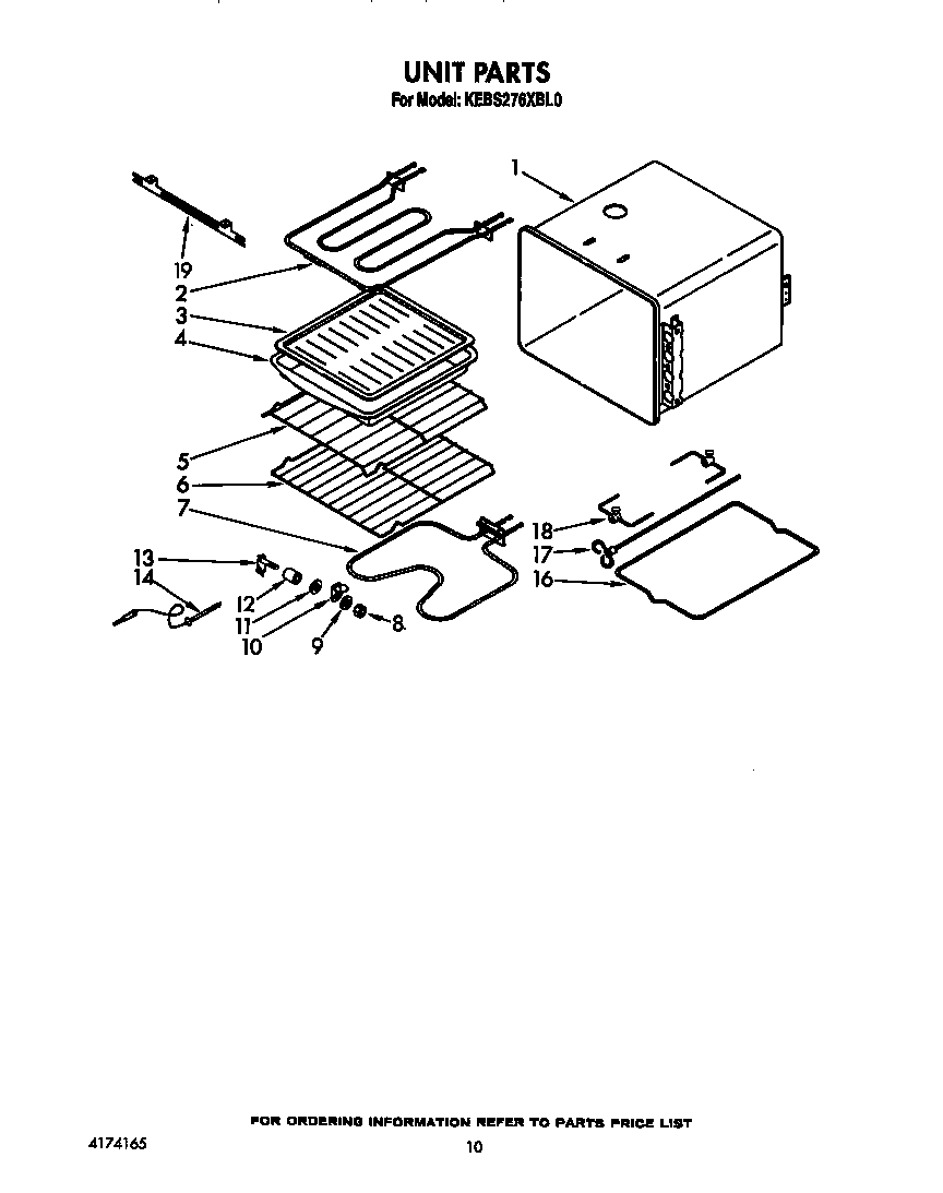 KitchenAid KEBS276XBL0 unit diagram