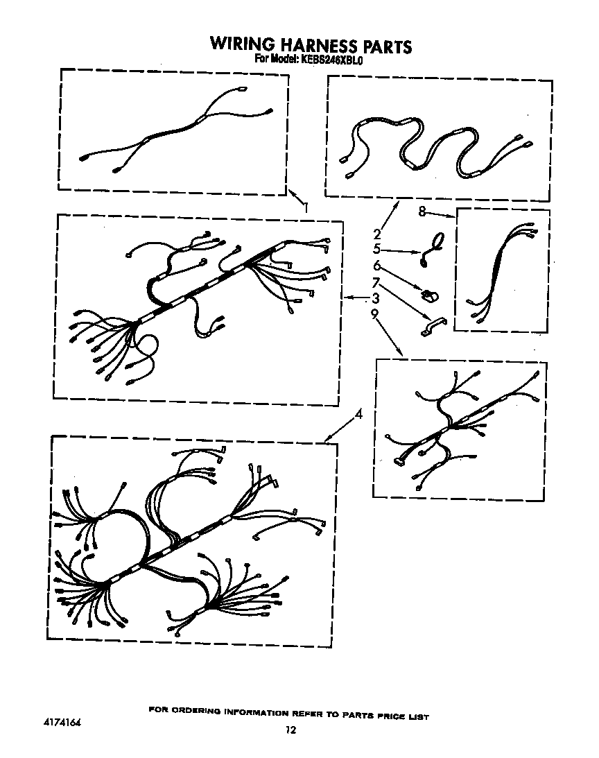 KitchenAid KEBS246XBL0 wiring harness diagram