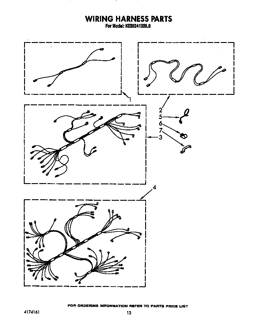 KitchenAid KEBI241XBL0 wiring harness diagram
