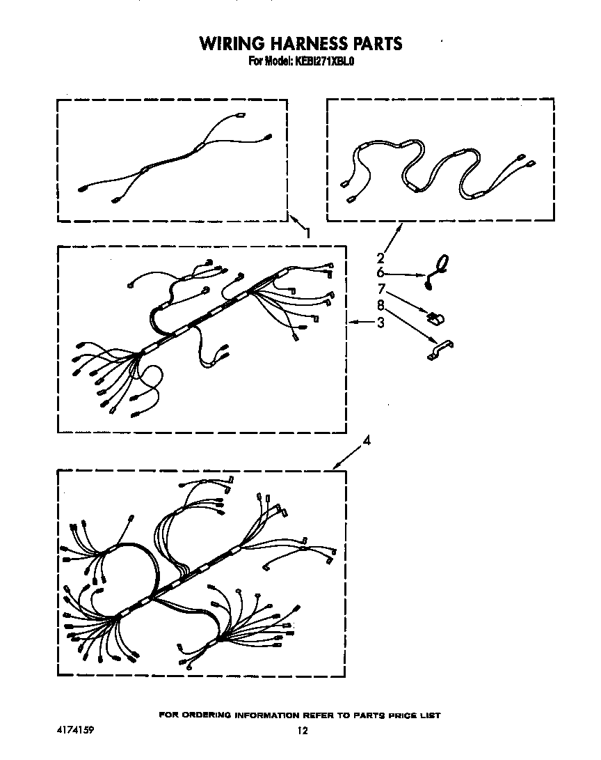 KitchenAid KEBI271XBL0 wiring harness diagram