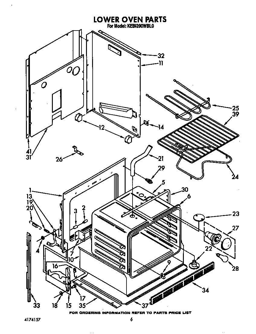 KitchenAid KEBI200WBL0 lower oven diagram