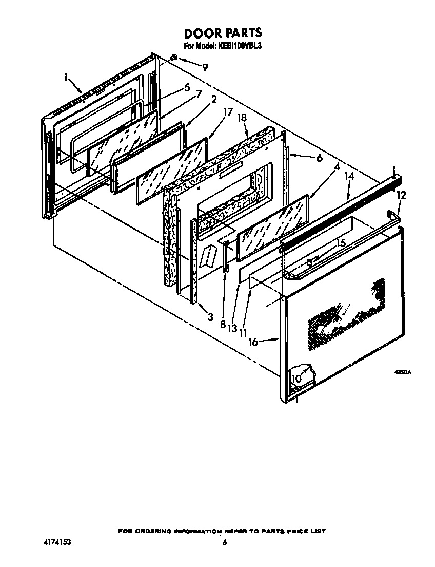 KitchenAid KEBI100VBL3 door diagram