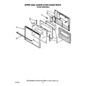 KitchenAid KEBS276WBL3 upper and lower oven door diagram