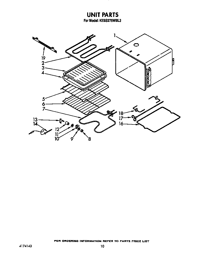 KitchenAid KEBS276WBL3 unit diagram