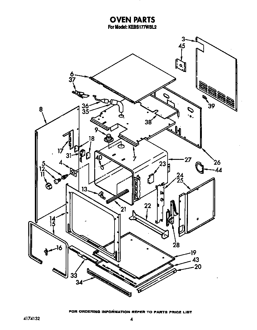 KitchenAid KEBS177WWH2 oven diagram