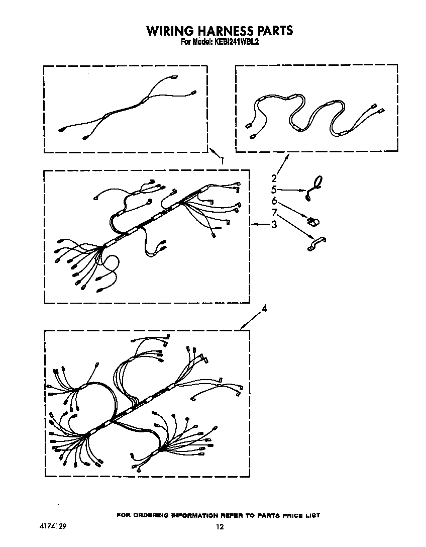 KitchenAid KEBI241WBL2 wiring harness diagram