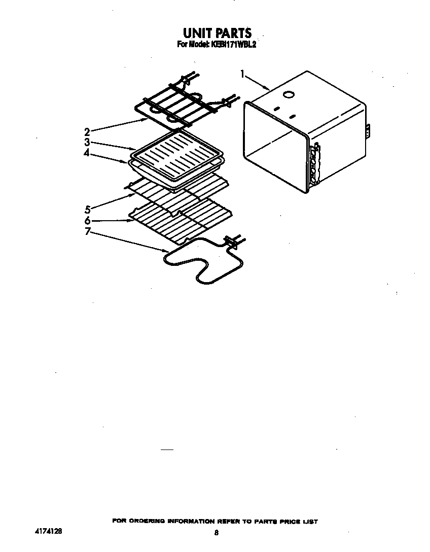 KitchenAid KEBI171WBL2 unit diagram