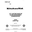 KitchenAid KEMI371TBL3 front cover diagram