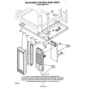 KitchenAid KEMI371TBL3 microwave control panel diagram
