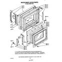KitchenAid KEMI371TBL3 microwave door diagram