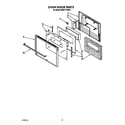 KitchenAid KEBS177WWH1 oven door diagram