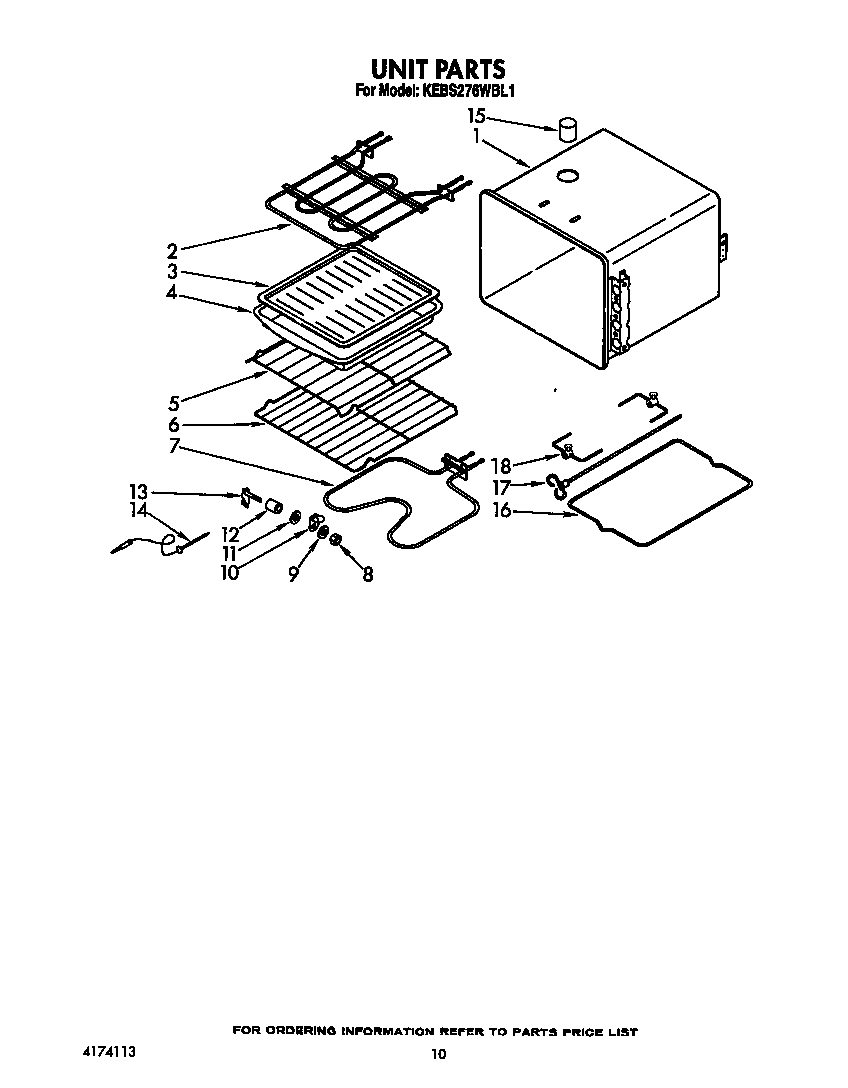 KitchenAid KEBS276WBL1 unit diagram